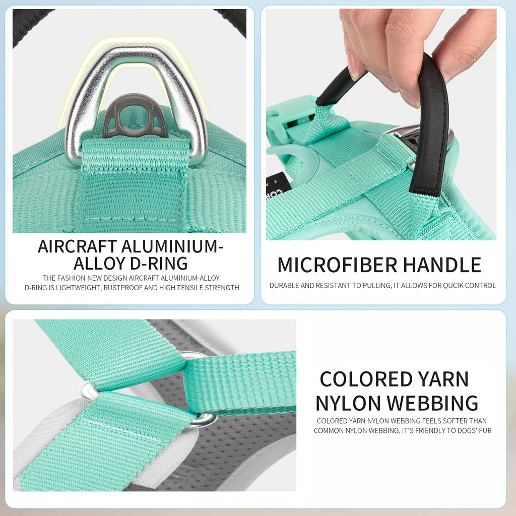 Adjustable No Pull Reflective Nylon Dog Harness Comfortable