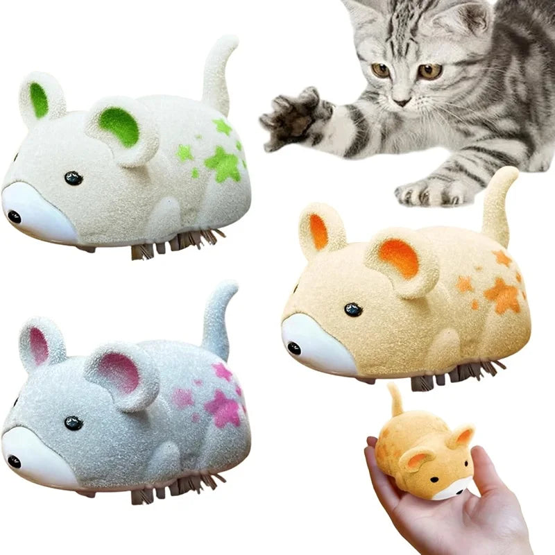 Macroupta Interactive Cat Toy Mouse Self Moving Obstacles Pet Supplies