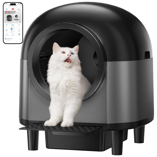 OMC-M1 Self Cleaning Automatic Cat Litter Box Toilet for 1.5-8kg Cat Trash Bag Litter Smart Cat Travel Toilet App Control Tray