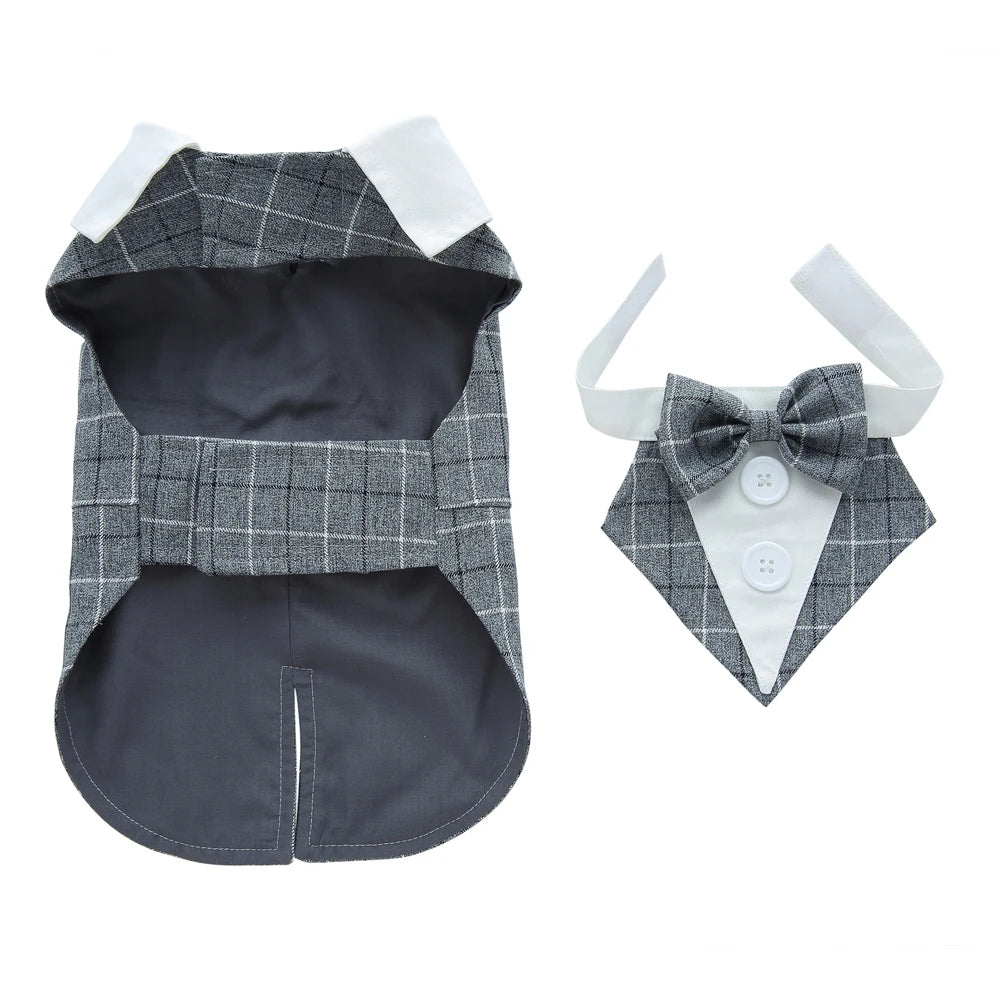 Christmas Dog Costume For Pets Tuxedo Wedding Outfit
