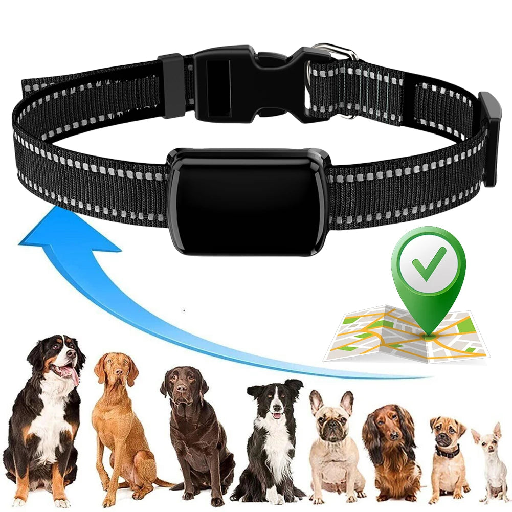 Smart Pet GPS Tracker for Cats and Dogs with Adjustable Collar