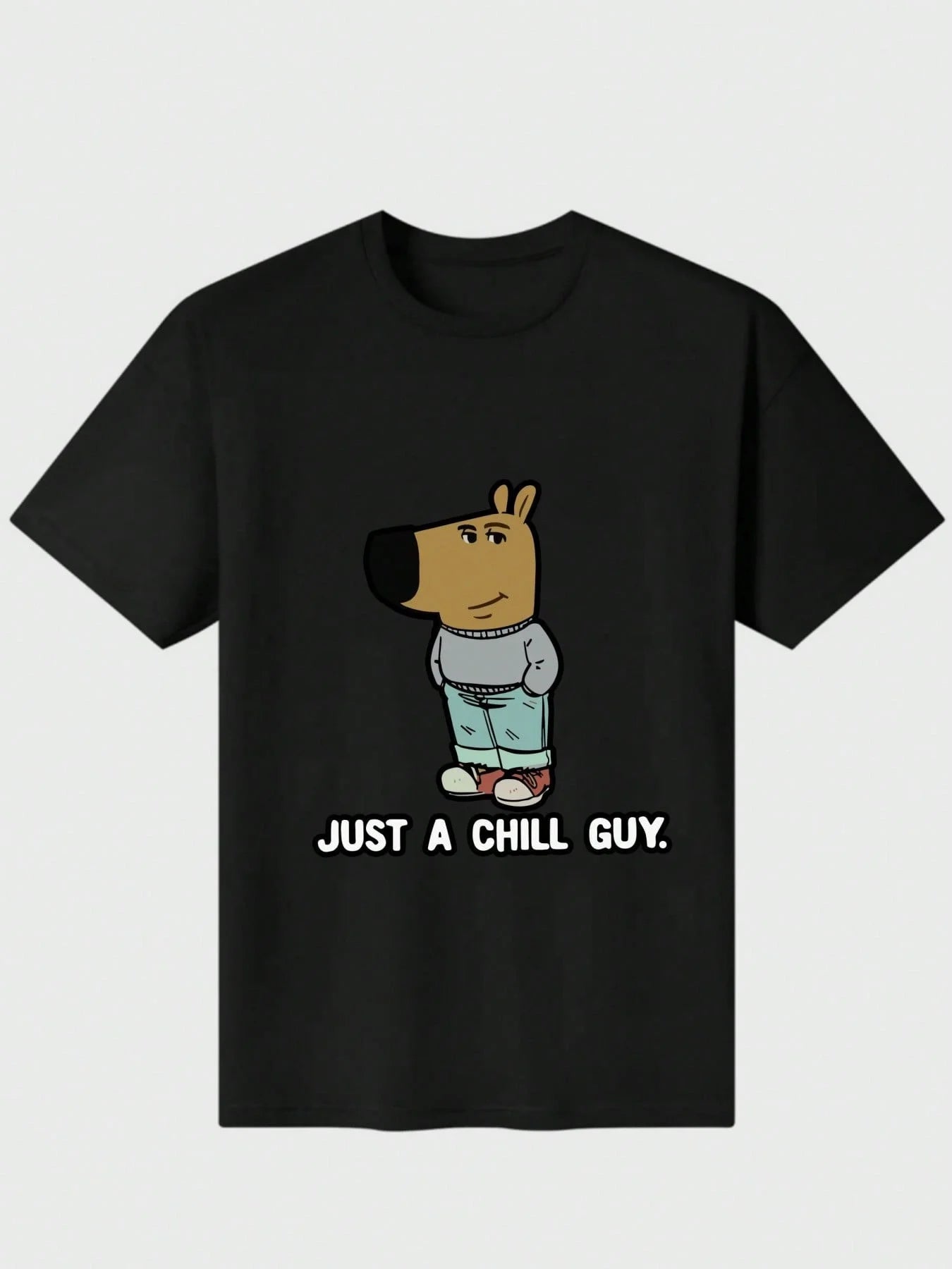 Pet Harmony Supplies Chill Guy Meme Tee With Dog Graphic