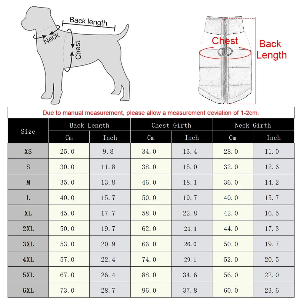 Pet Dog Jacket Warm Winter Clothes For Small Large Dogs Labrador Coat Windproof Waterproof Costume Vest With Pug
