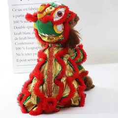 Lion Dance Dog Cat Costume For Chinese Spring Festival Pet
