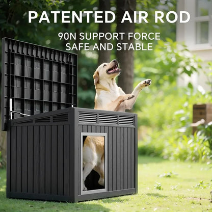 Dog House for Both Indoor and Outdoor with Weatherproof Roof Removable Floors for Medium to Large Dogs Interior Space