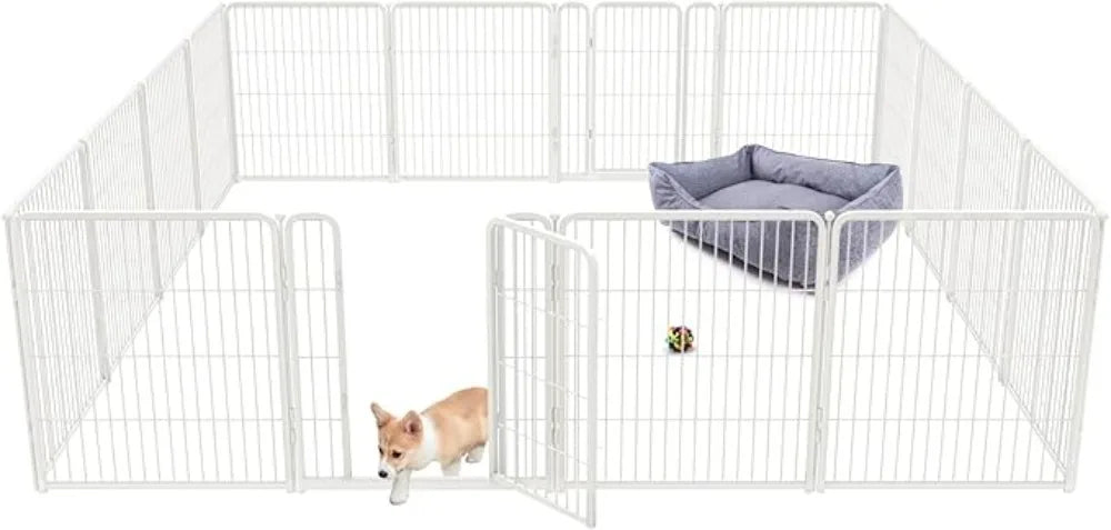 Homeplus Dog Playpen for Indoor Use - Stress-Free and Safe Play, Heavy Duty 32 Inch 16 Panels Dog Pen for Small and Medium Dogs