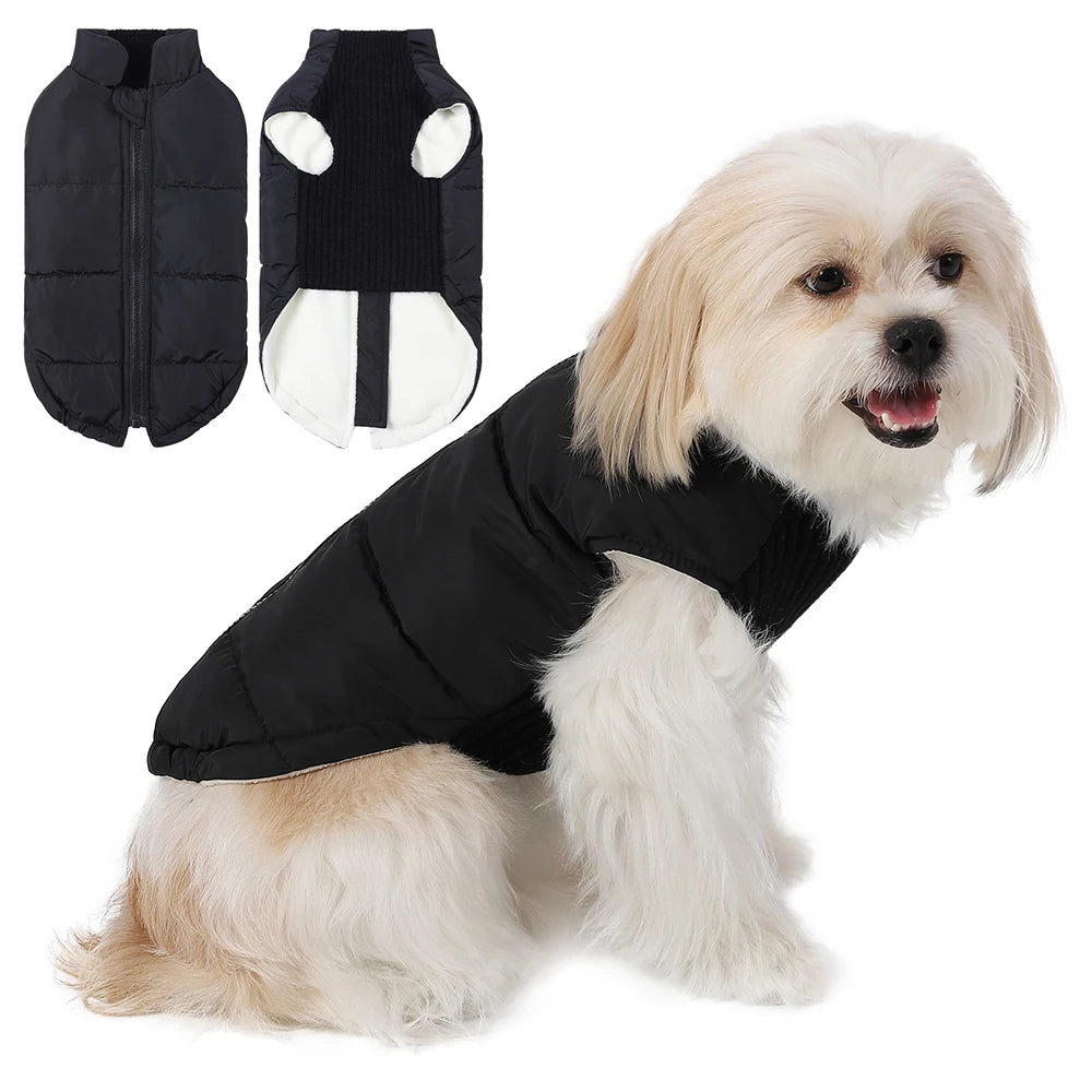Pet Knitted Leisure Dog Clothes Autumn Winter Warm Vest Jacket With Zipper For Samll Medium Dog Chihuahua French Bulldog Coats