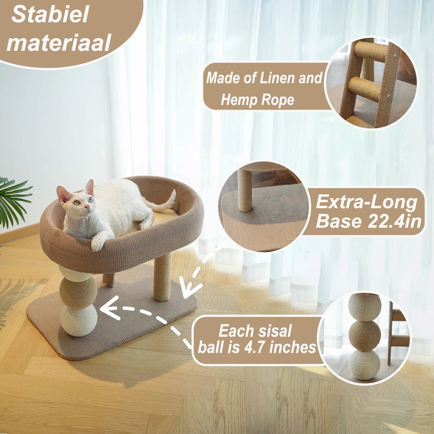 Guangdong Indoor Cat Frame With Tower Bed And Sisal Ball