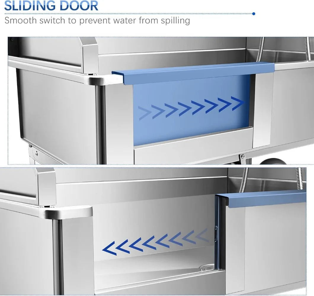 Dog Bathing Tub With Sliding Door For Small Dogs Home