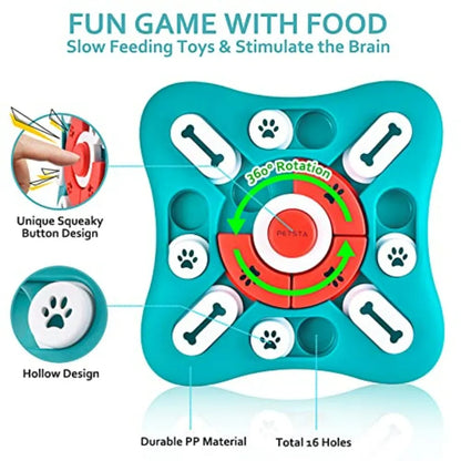 Dog Puzzle Toys, Treat Dispensing Dog Enrichment Toys for IQ Training and Brain Stimulation, Interactive Mentally Stimulating T