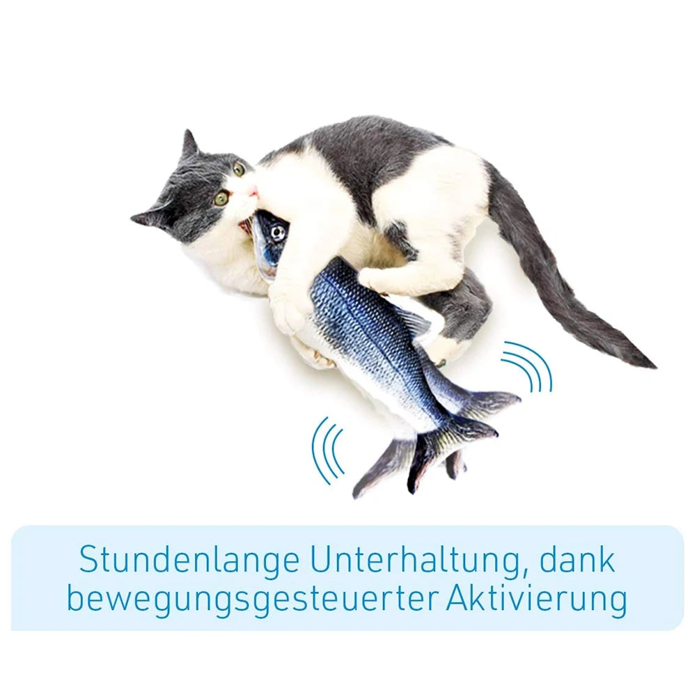 VKTECH Interactive Electric Floppy Fish USB Cat Toy For Cats