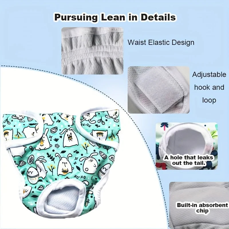 Reusable Male Dog Diapers High Absorbency Leak Proof Sanitary Pants
