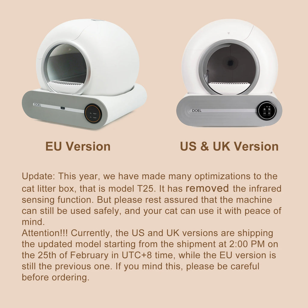 DOEL Self Cleaning Cat Litter Box With App Control WiFi