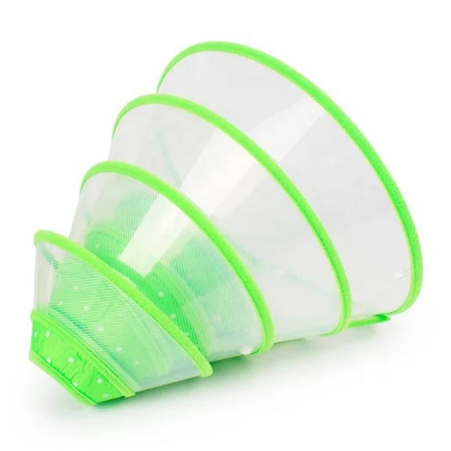 Closure Adjustable Pet Cone Collar For Dogs And Cats Recovery