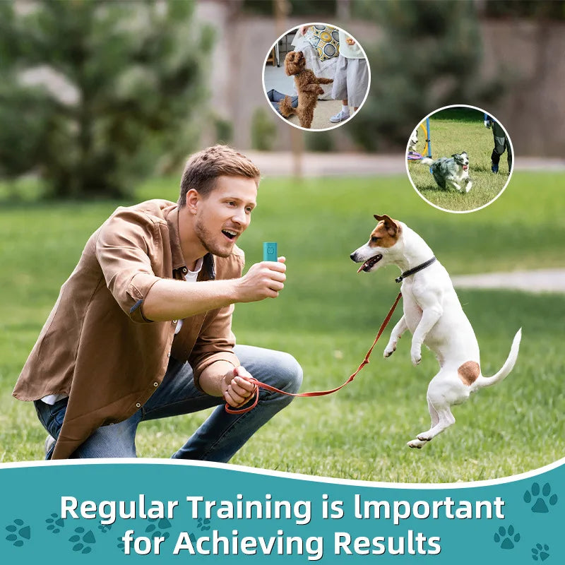 5-meter range ultrasonic anti-barking device, portable dog repeller, USB rechargeable, suitable for indoor/outdoor training use