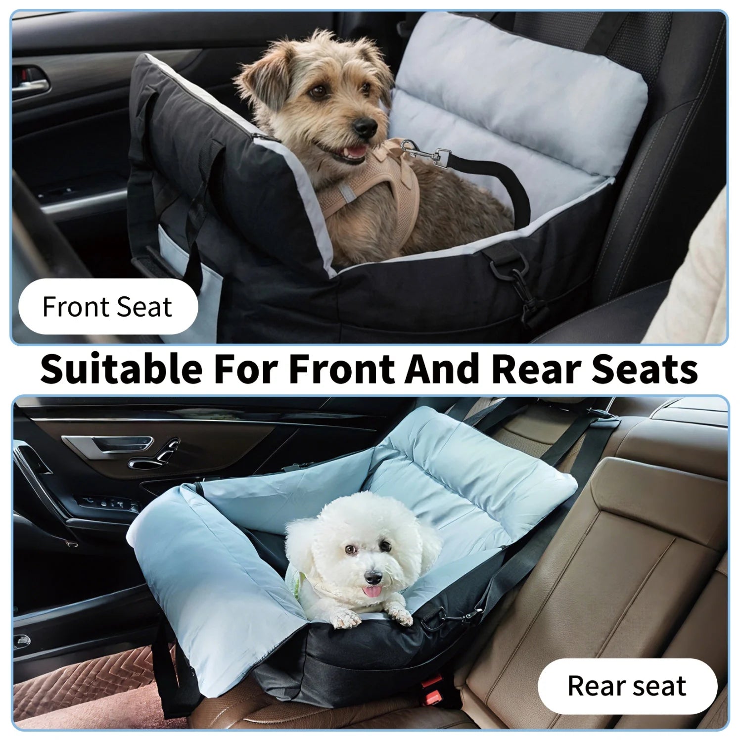BINGOPAW Dog Car Seat For Small Dogs Washable Booster Seat