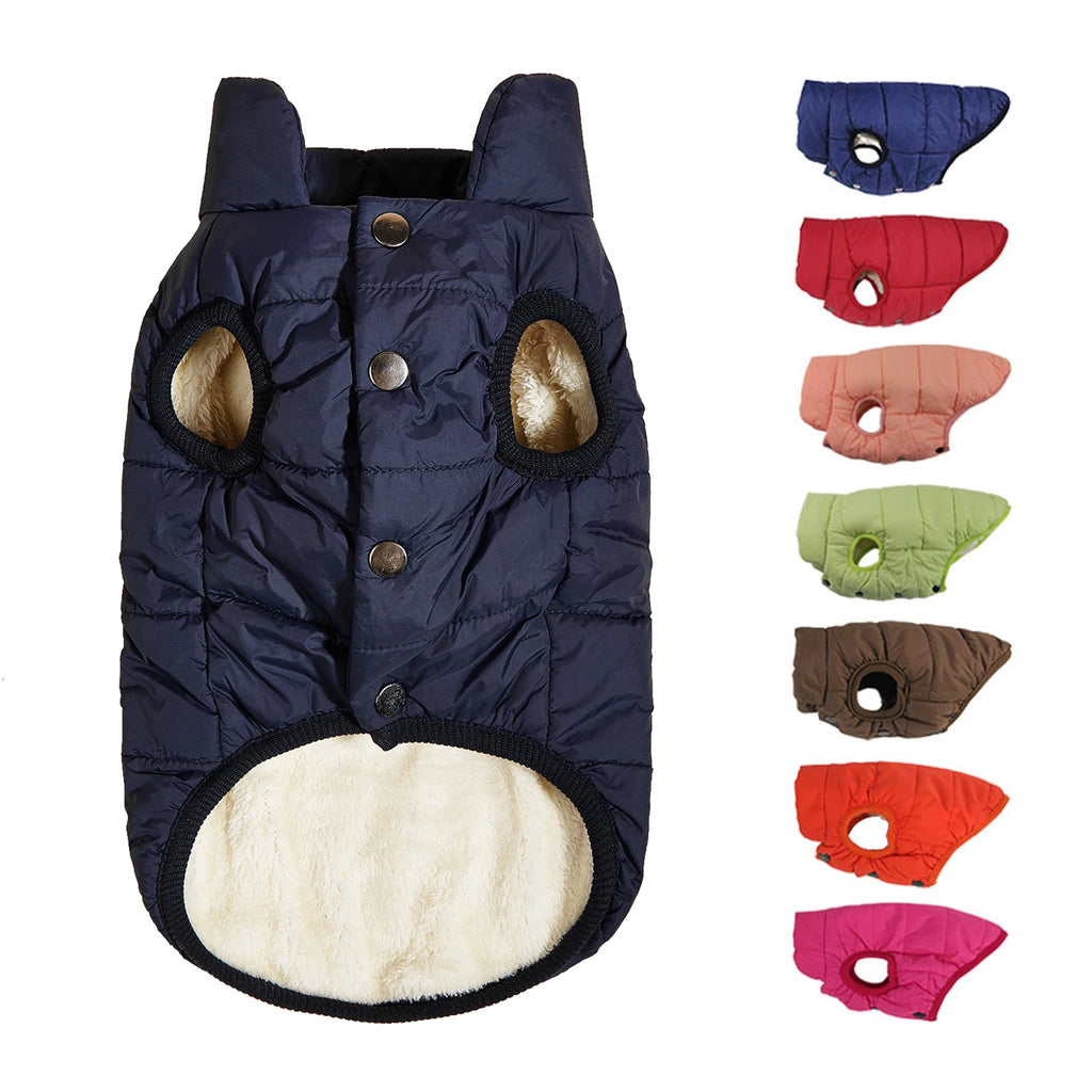 NONECN Winter Dog Jacket With Fleece Lining For Cold Weather