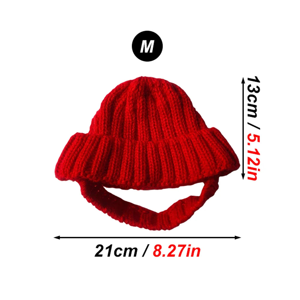 NONECN Warm Knitted Hat For Maltese Dogs Indoors Outdoors