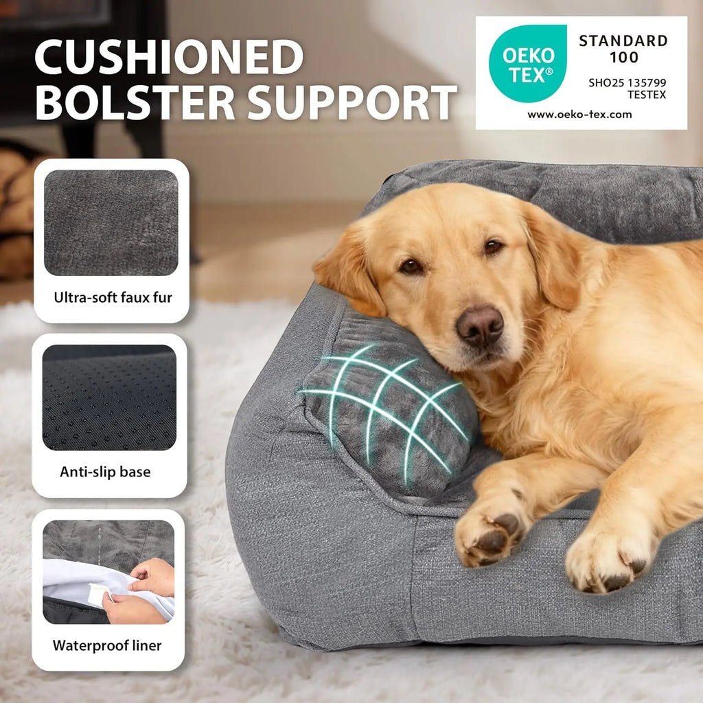 Orthopedic Dog Bed With Thick Support And Non-Slip Bottom