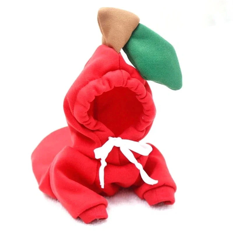 WANGMEOW Cute Fruit Dog Clothes Warm Fleece Hoodies For Small Pets