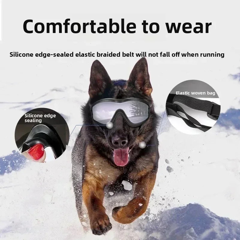 Dog Goggles Adjustable Anti UV Windproof Sunglasses for All Breeds
