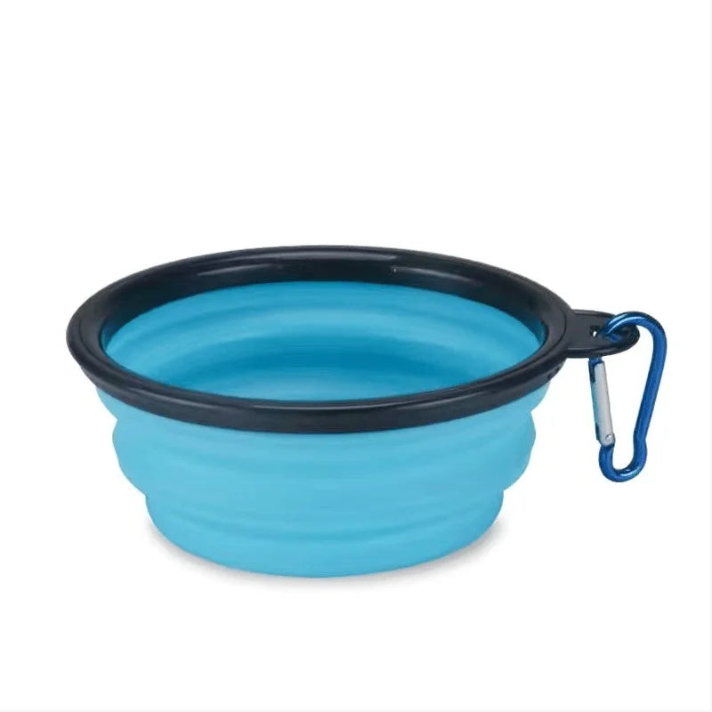 Portable Pet Food Bowl Collapsible Silicone TPR Travel Water Bowl