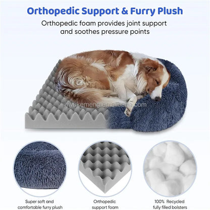 Jiangsu Thickened Orthopedic Dog Bed Large Dogs With Plush Cover