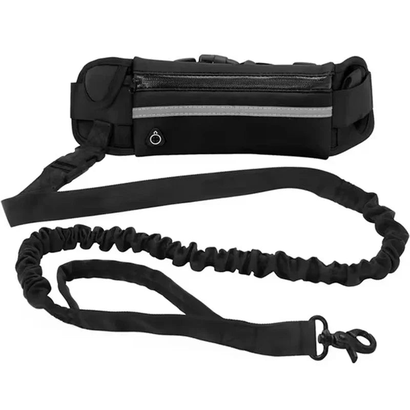 Booteely Hands Free Dog Leash Reflective Retractable With Waist Bag Belt
