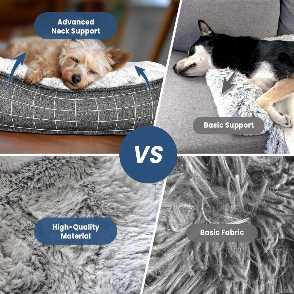 Dafify Cozy Faux Fur Dog Bed Sofa Protector Removable Cover