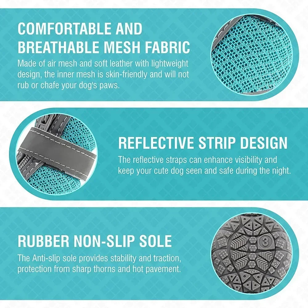 Anti Slip Dog Shoes For Small Dogs Breathable Puppy Boots 4 Pack