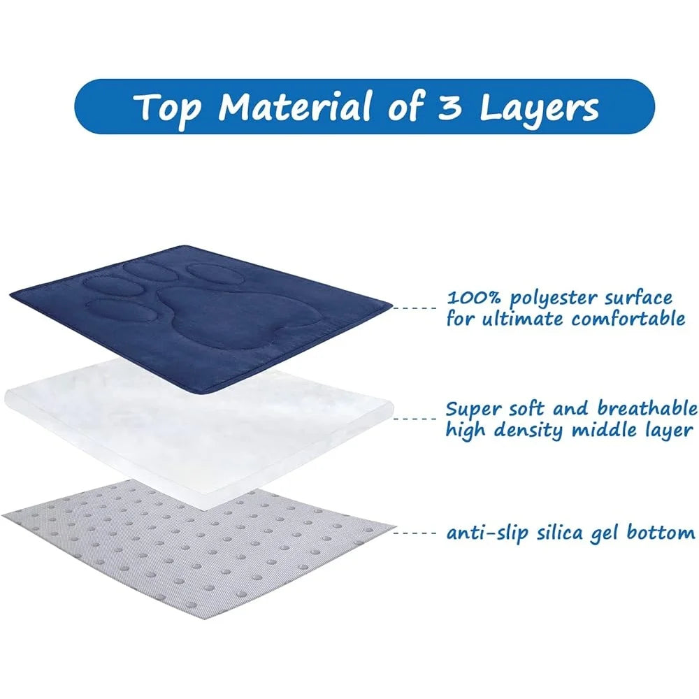 Anti-Slip Dog Crate Mat Washable Kennel Pad Comfortable Sleeping Mat Pets Furniture and Car Seat Protection