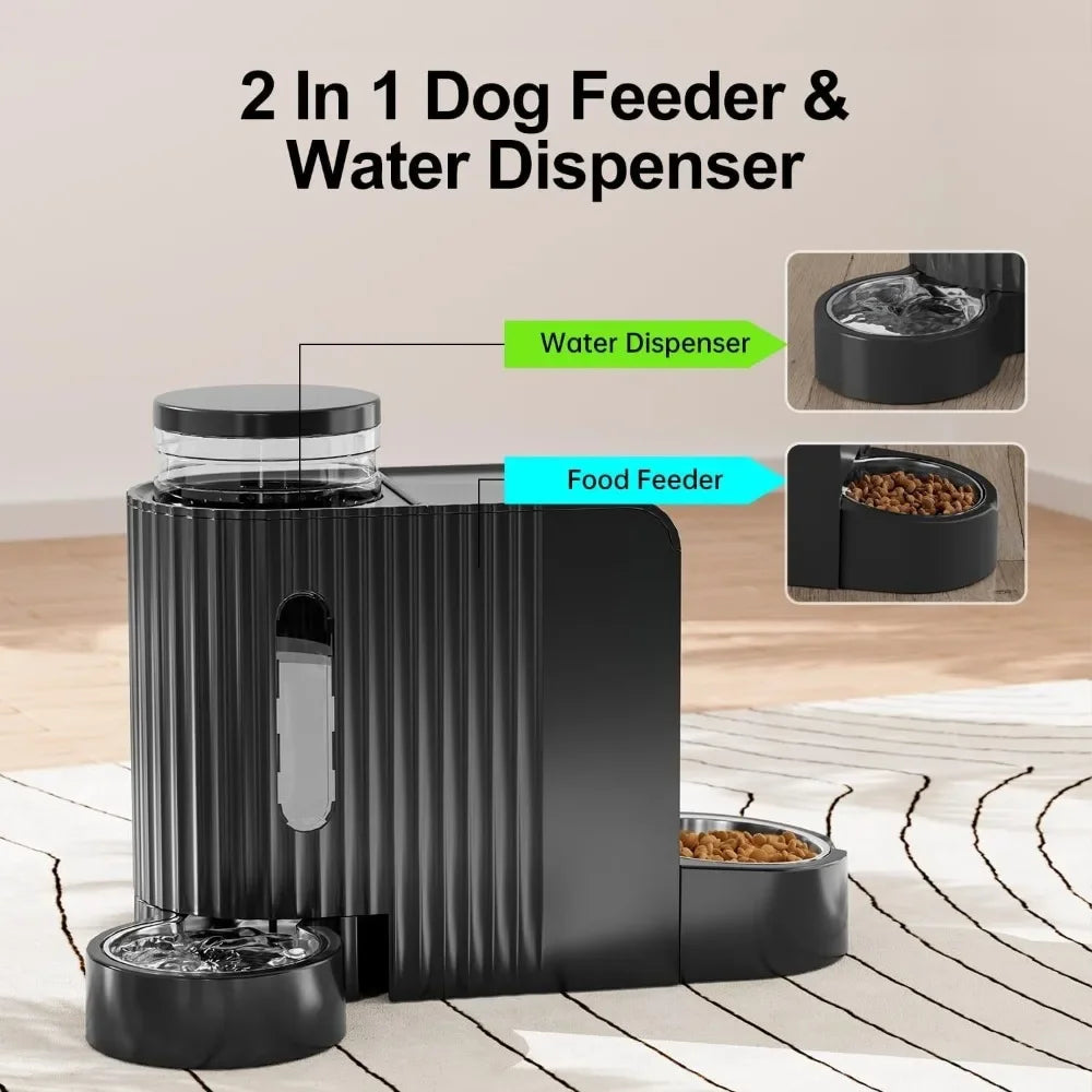 Automatic Gravity Pet Feeder and Water Dispenser Set