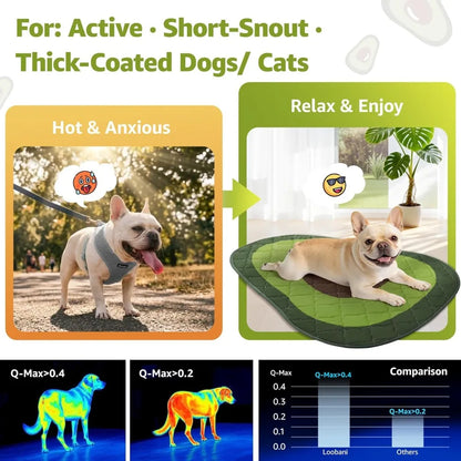 Dog Cooling Mat Avocado Design Self Cooling Waterproof Bed
