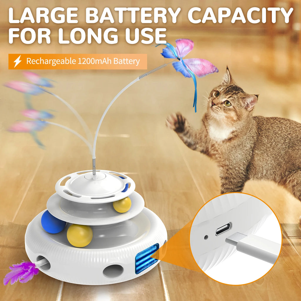Chargeable Cat Laser Interactive Indoor Puzzle Toy USB Cat Teaser