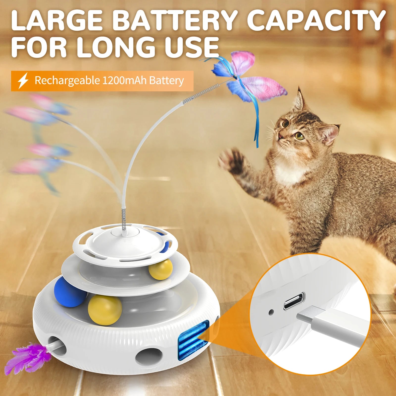 Chargeable Cat Laser Interactive Indoor Puzzle Toy USB Cat Teaser