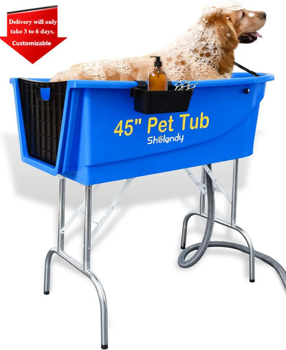 Pet Grooming Bathtub Station Stainless Steel Heavy Duty Dog Wash