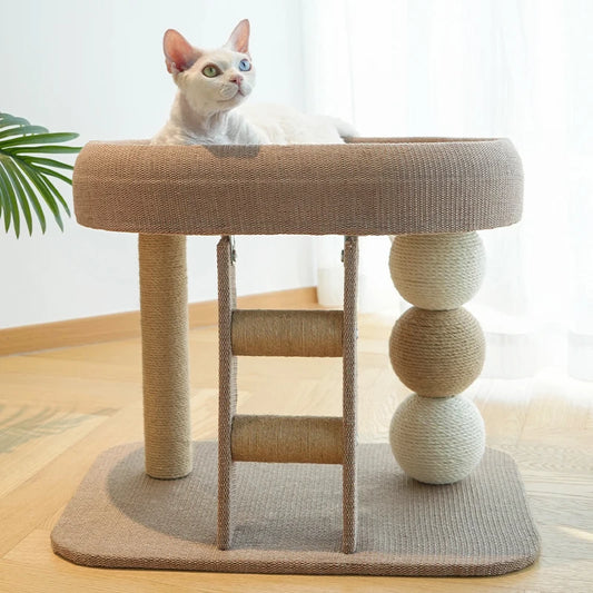 Guangdong Indoor Cat Frame With Tower Bed And Sisal Ball