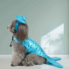 Hobbaggo Personalized Mermaid Dog Costume Funny Cosplay Party Pet Clothing