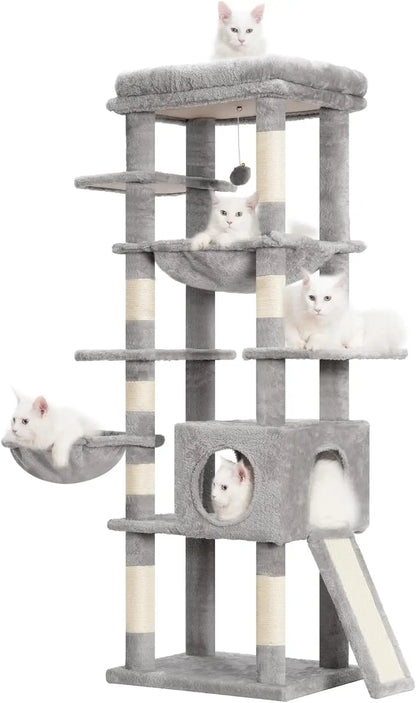 Pet Harmony Supplies Cat Tree Tower With Condo Hammock