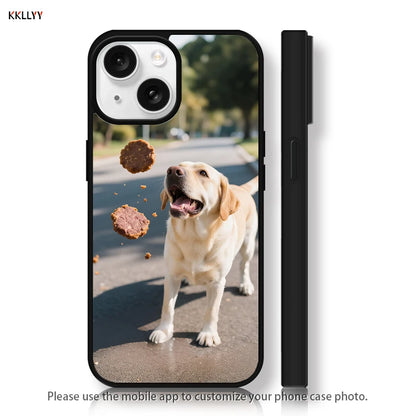 Magnetic Pattern Customized Acrylic Matte Phone Case For iPhone16 15 14 13 12 11 Pro Max XS Shockproof birthday gift pet dog