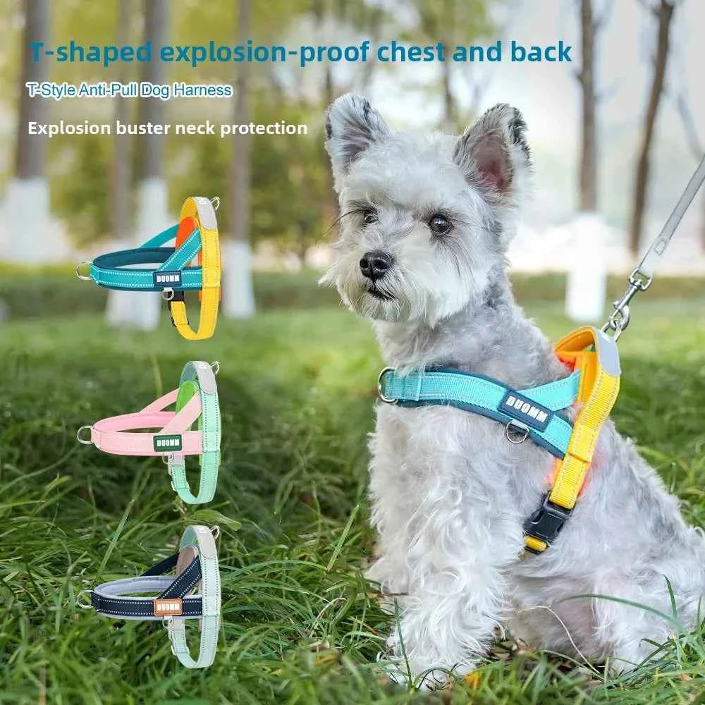 Dog Leash Pet Saddle Harness Explosion-proof Shiba Inu Bichon Frize Puppy Harness Outdoor Pet Supplies Dog Collar Cat Collar