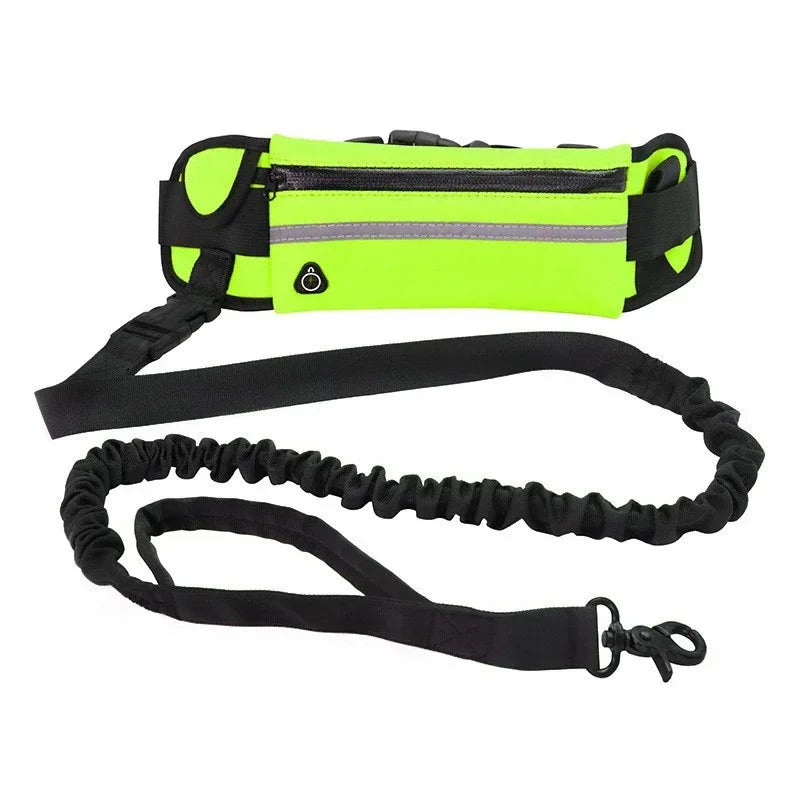 Booteely Hands Free Dog Leash Reflective Retractable With Waist Bag Belt