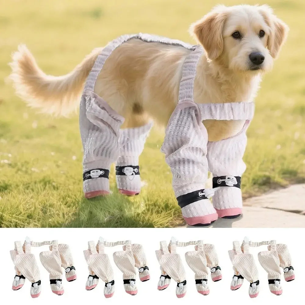 Dog Four Legged Pants For Outdoor Walks Anti Slip Jumpsuit