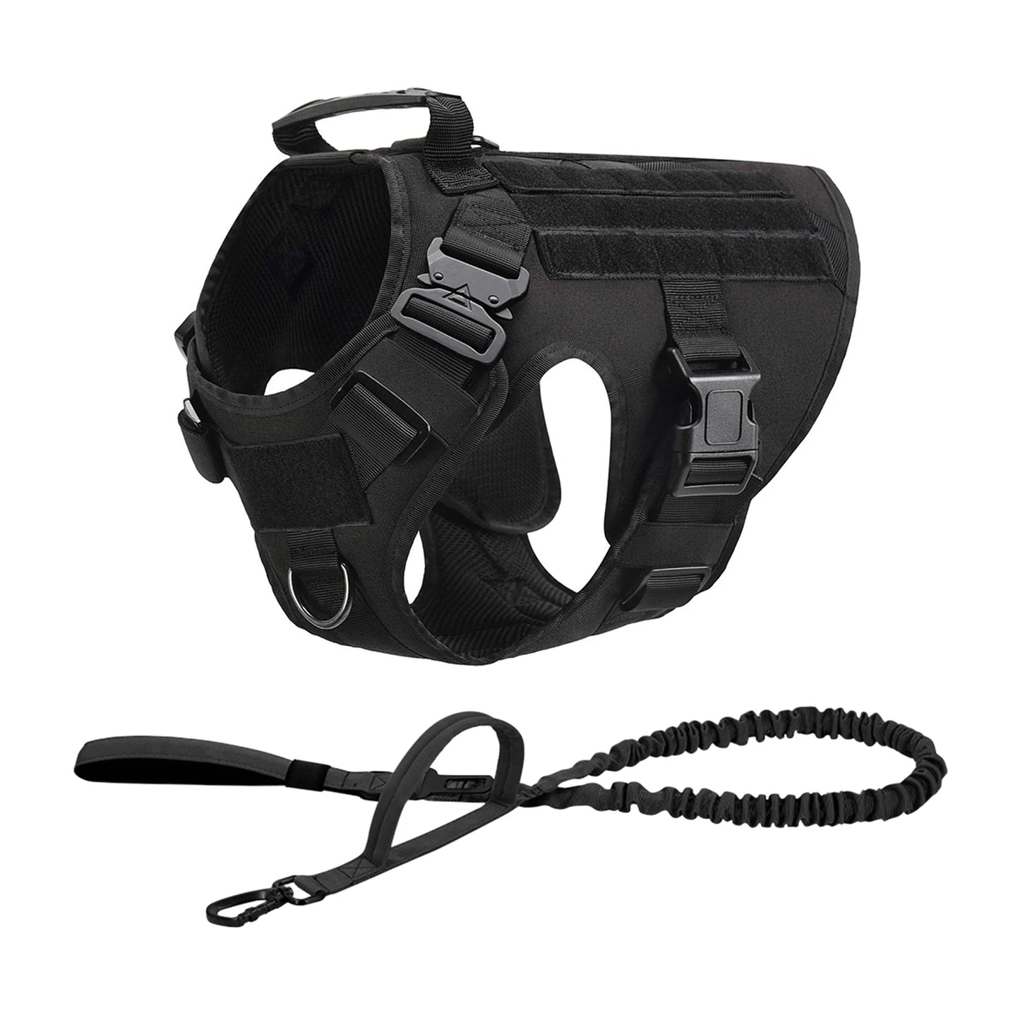 PETRAVEL Tactical Dog Harness Leash Molle Pouches For German Shepherds