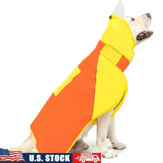 Dog Raincoat Waterproof Adjustable Reflective Strips Outdoor Jacket Medium Large Dogs Breathable Snowproof Pet Gear