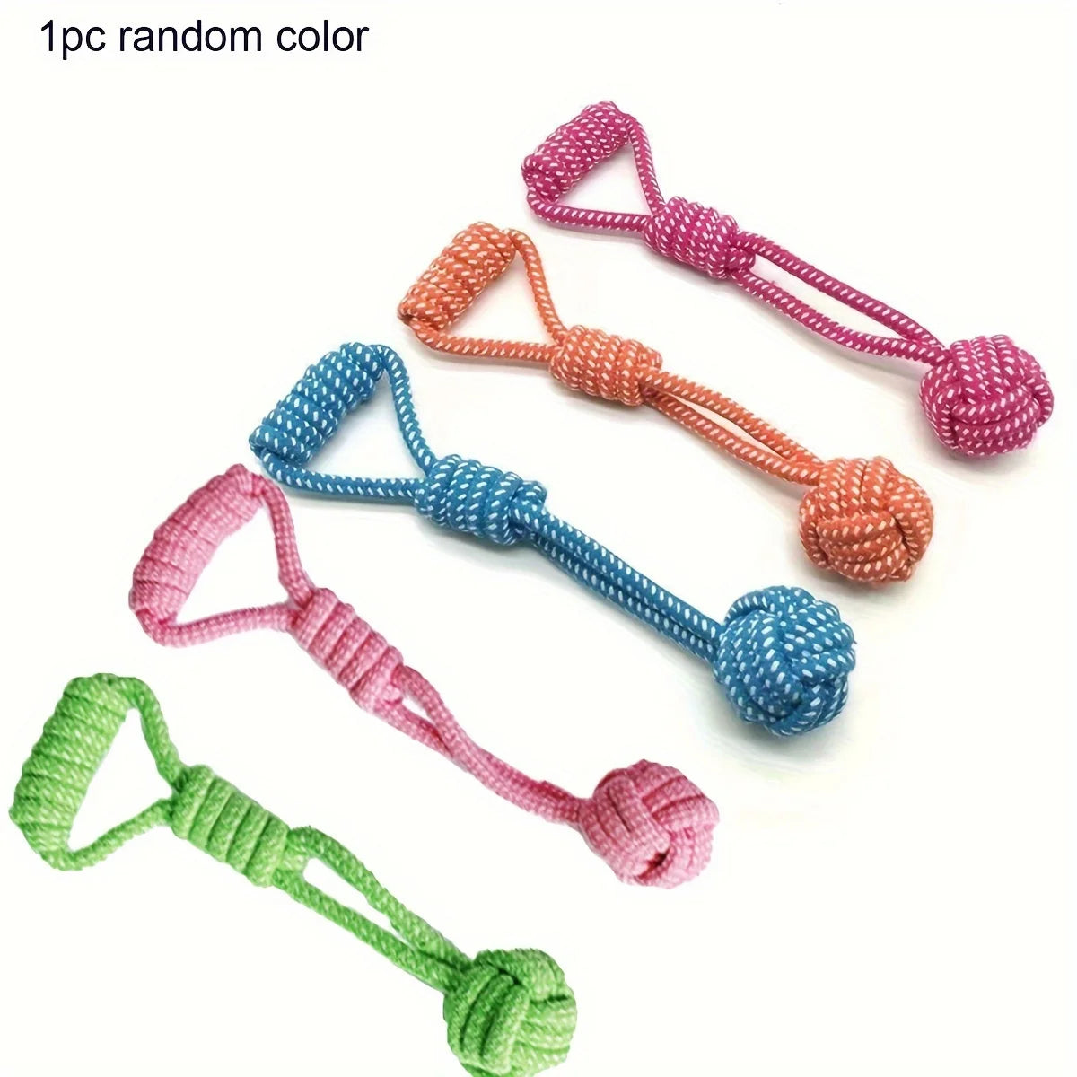 Durable Dog Rope Toy With Ball Chew And Tug Plaything