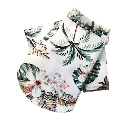 Hawaiian-style pet dog clothing Summer beach dog shirt Suitable for small and medium dogs Dog puppy cat clothes Pug French Bulldog