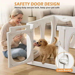Clear Acrylic Dog Playpen, 12 Panels Indoor Puppy Fence for Small Pets