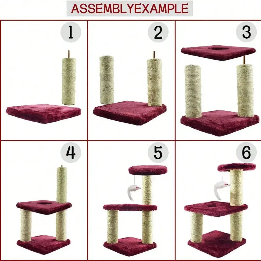 Guangdong Cat Tree Condo Tower Activity Center 2 Level Sisal Scratching Post Perches