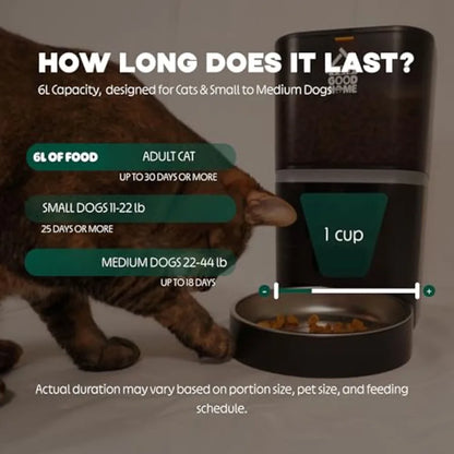 Automatic Cat Feeder With 1080P Camera Timed Dispenser 6L